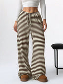 Women's Relaxed Fit Pants with Stretch Waist and Pockets