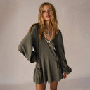 Chic Women's Sleeveless V-Neck Wrap Dress
