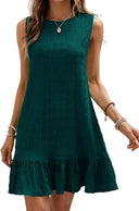 Ruffle Hem Summer Dress for Women – Textured Fabric Delight