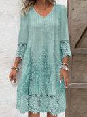 Elegant Summer Dress with French Lace for Women