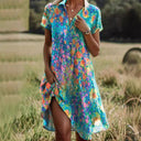 Floral Print Women's Dress with Feminine Silhouette
