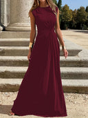 Chic Women's Maxi Dress with Wrap Design