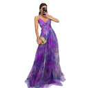 Chiffon Evening Dress with Graceful Wrap Design