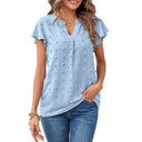 Chic Women's Blouse with Statement Sleeves and V-Neck Design