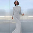 Chic High-Collar Maxi Dress for Women