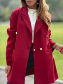 Chic Oversized Blazer with Double-Breasted Design