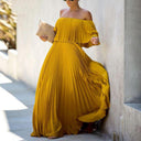 Off-Shoulder Asymmetrical Maxi Dress for Women