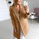 Chic Women's Blazer with Gold Buttons