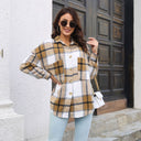 Stylish Women's Checked Blouse