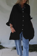 Chic Women's Blouse Dress with Stylish Button Closure