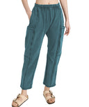Stylish Women's Leisure Pants with Side Pockets and Elastic Waistband