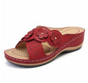 Ladies' Casual Slippers with Flower Appliqués by Heidi-Mode