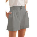 Chic Women's Shorts with Button Accents