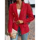 Chic Women's Blazer with Structured Design and Double Button Closure