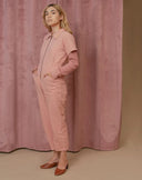 Women's Stylish Jumpsuit with Utility Pockets and Zipper