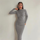 Chic Long Sleeve Wrap Dress for Women
