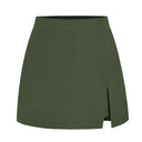 Chic High-Waist Short Skirt with Slit