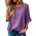 Stylish Women's Loose Fit Short Sleeve Tee