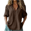Chic Women's Linen Blouse for Everyday Wear
