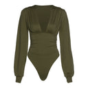 Chic Long Sleeve V-Neck Bodysuit for Women
