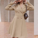 Chic Blazer Dress with Detachable Buttons for Women