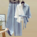 High-Waist Wide Leg Jeans with Elastic Band