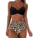 Stylish Women's High-Waist Animal Print Bikini