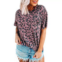 Women’s Trendy Leopard Print Tee - Relaxed Fit Style