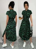 Animal Print Maxi Dress for Women