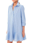 Chic Women's Shirt Dress with Flowy Hem