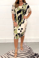Women's Patterned Jersey Dress for Trendy Style