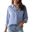 Women's Striped Blouse with Relaxed Fit