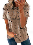 Women's Artistic Short Sleeve Tee with Splash Art