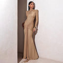 Chic Women's Evening Dress with Sophisticated Draping Design