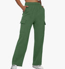 Chic Women's Wide Leg Cargo Pants with Side Pockets