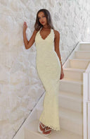 Chic Halter Neck Lace Dress for Women