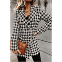 Chic Women's Plaid Blazer Jacket
