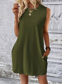 Chic Women's T-Shirt Dress with Pockets