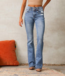 Women's Retro High-Waisted Flared Jeans