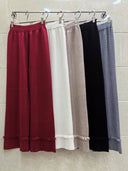 Chic Wide-Leg Trousers with Fringes for Women