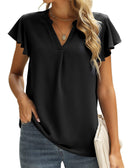 Chic Women's Ruffle Sleeve Blouse