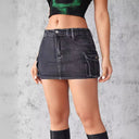 Chic Women's Denim Skirt with Stylish Pockets