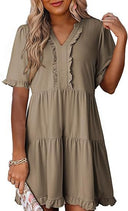 Stylish Ruffle Summer Dress for Women
