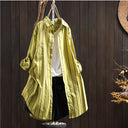 Striped Long Sleeve Blouse with Oversized Fit for Women