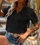 Eyelet Embroidered Women's Blouse for All Occasions