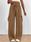 Elastic Waist Loose Fit Cargo Pants for Women