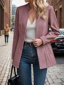 Chic Honeycomb Textured Women's Blazer