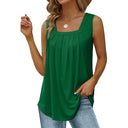 Women's Draped Sleeveless Blouse - Chic Style