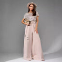 Stylish Wide-Leg Jumpsuit with Waist Belt