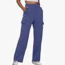 Chic Women's Wide Leg Cargo Pants with Side Pockets